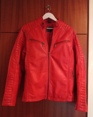 Herren bikerjacke rot - herren,