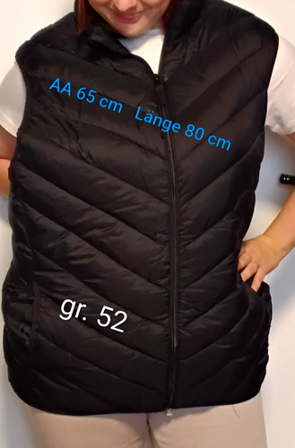 Damen steppweste schwarz 52 - steppweste,