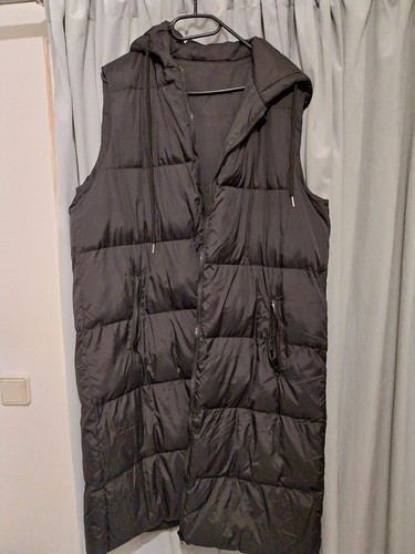 Steppweste schwarz xl lang - gr.,
