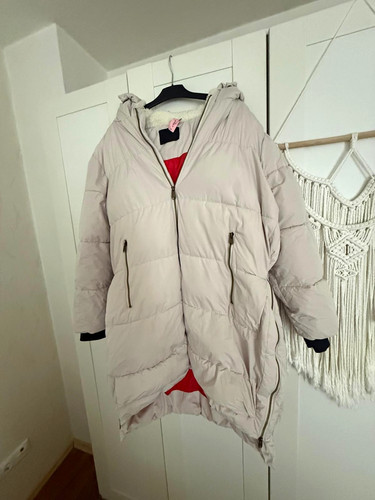 Damen steppjacke lang mit - damen,