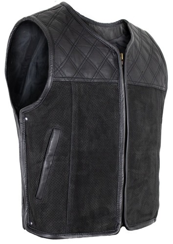 Biker lederweste kutte - lederweste,