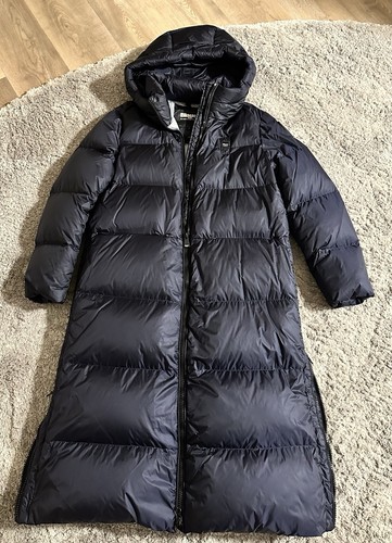 Blauer damen daunenmantel - damen, l