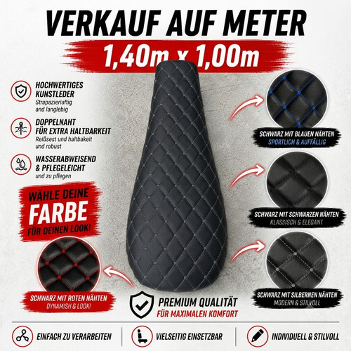 Kunstleder gesteppt raute - kunstleder,