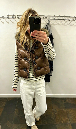 Cima damen steppweste braun - steppweste,