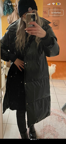 Damen steppmantel lang schwarz - damen,