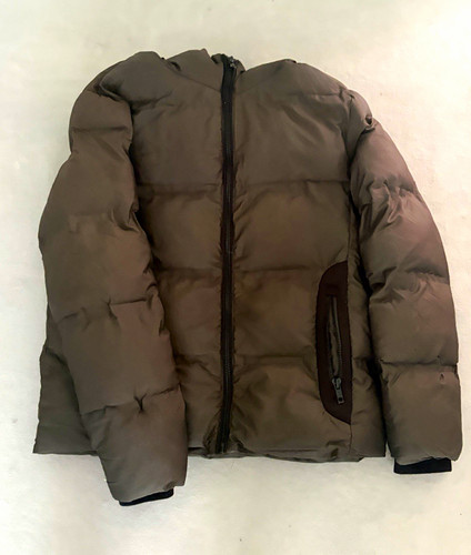 Herren steppjacke grau nylon - herren, m